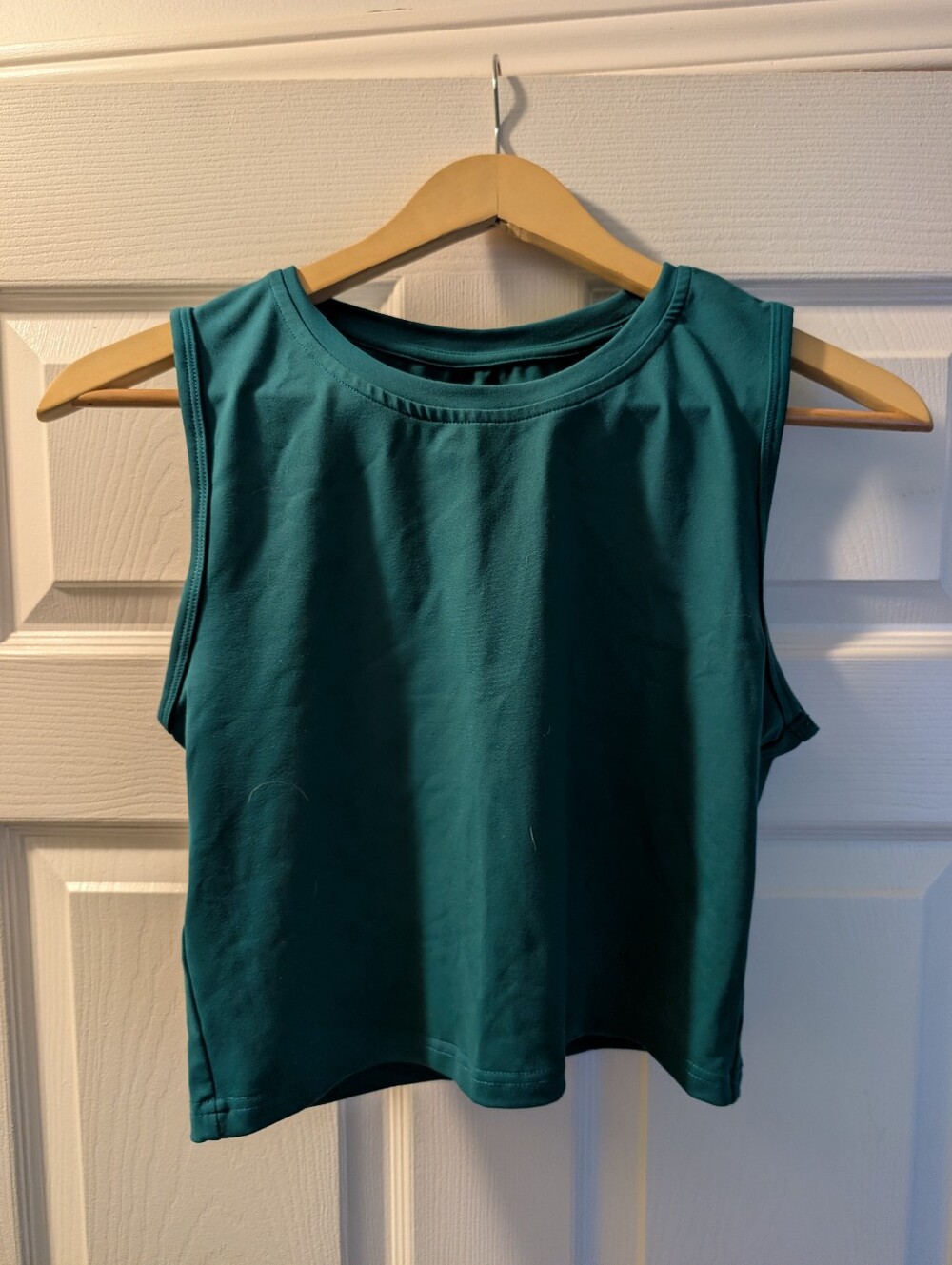 Dark Teal Cropped Athletic Top